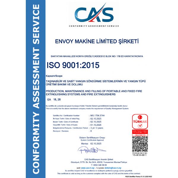 CAS ISO 9001:2015